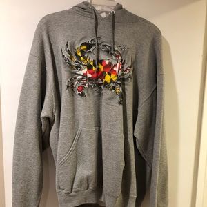 Maryland flag crab hoodie